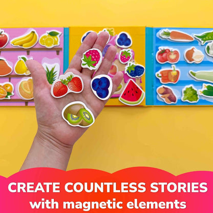 QUOKKA Travel Magnetic Puzzles for Toddlers 1-3 – 20+Pcs Farm Toy Game with Extra-Long Play Book – Fun Travel Game for Kids Ages 3-5 – Strong Magnets for Car Activities – Fun Toddler Puzzle Ages 2-4