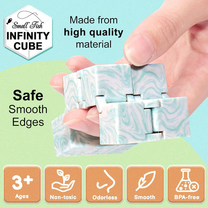 Infinity Cube Sensory Fidget Toy, EDC Fidgeting Game for Kids and Adults, Cool Mini Gadget Best for Calming and Stress Relief and Kill Time, Autism Toys Dementia Gift Stocking Stuffers