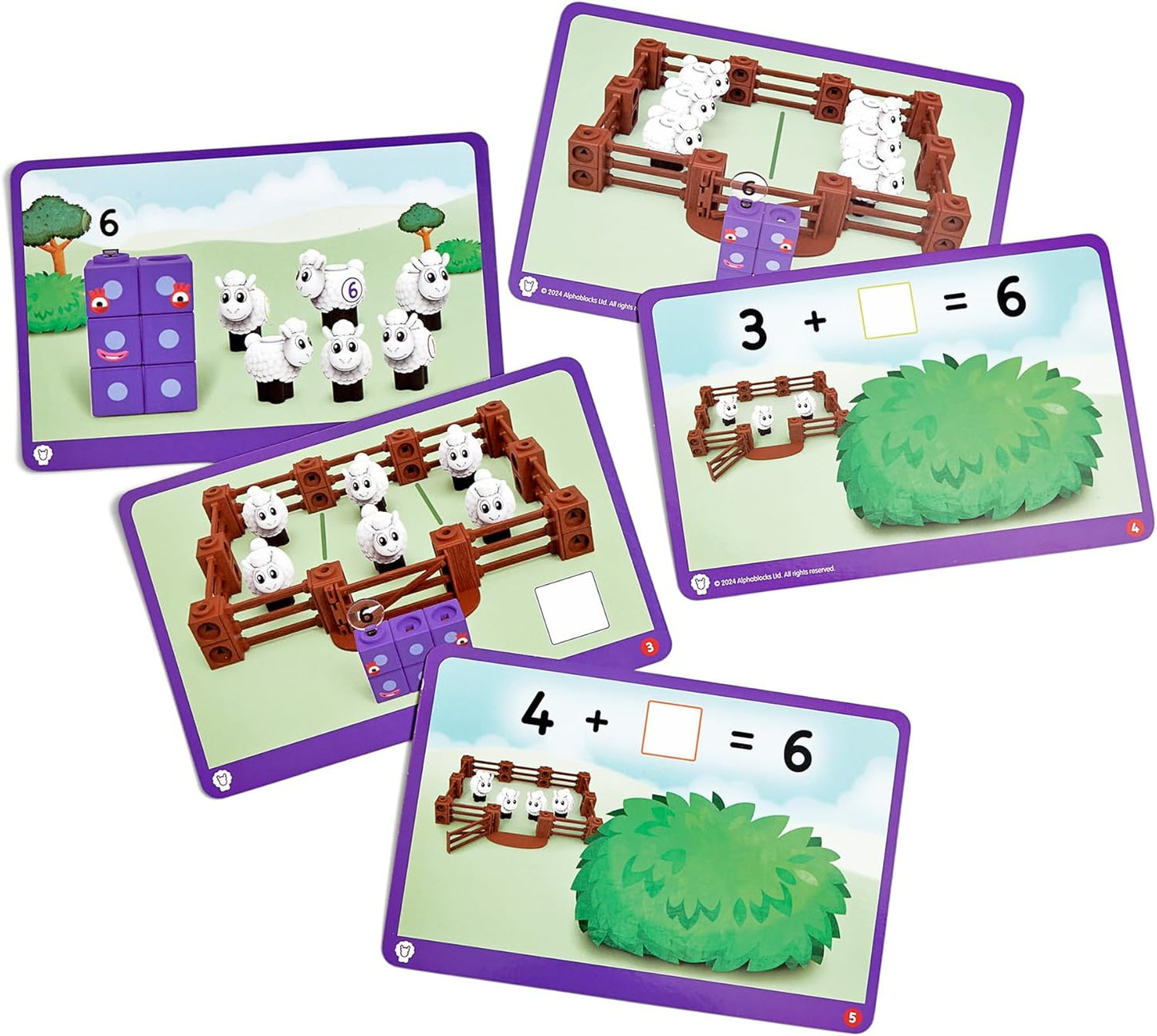 Learning Resources Resources-HM96093UK Numberblocks MathLink Cubes Sheep Counting Set, 3-6, Number Toys, Farm Game, Includes 10 Math Activities, Multicolor (HM96093-UK)