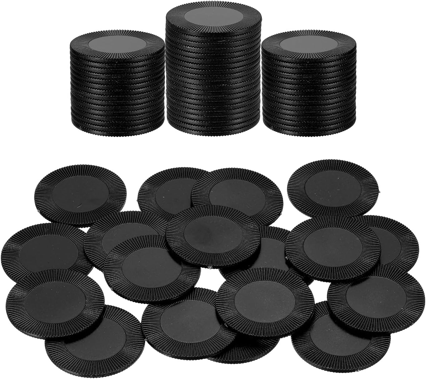 uxcell 64Pcs Plastic Poker Chips, 0.9 Inch Mini Bingo Chips Learning Counters Counting Counters Disks Markers Opaque Game Tokens for Game Play Math Counting, Red, Pattern
