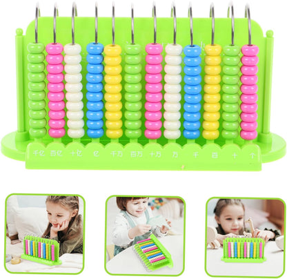 YARNOW Math Learning Abacus for Rods Counting Tool Educational Arithmetic Beads for Teaching Math Skills for Boys and and Safe Design