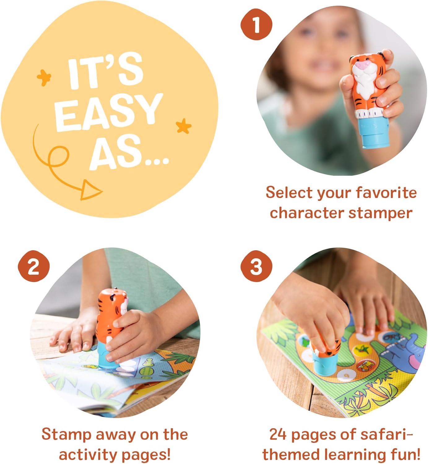 Melissa & Doug Sticker Wow!™ 24-Page Activity Pad and Sticker Stamper, 300 Stickers, Arts and Crafts Fidget Toy Collectible Character – Sea Turtle - for Kids Ages 3+ - FSC Certified