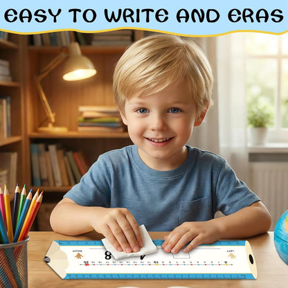 30Pcs Pencil Number Lines, Double Sided Number Lines for Students, 12x4Inch Erasable Number Line for Classroom Wall Home Teaching Supplies Must Haves
