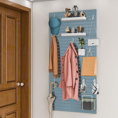 8-Pack 22"x44" Plastic Pegboard Panels Durable Modular Organizer Boards for Wall Storage, Garage, Workshop & Craft Room – Lightweight & Easy to Install