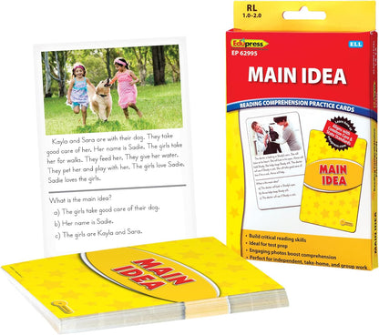 Edupress Reading Comprehension Practice Cards, Informational Text, Red Level (EP63437) Medium