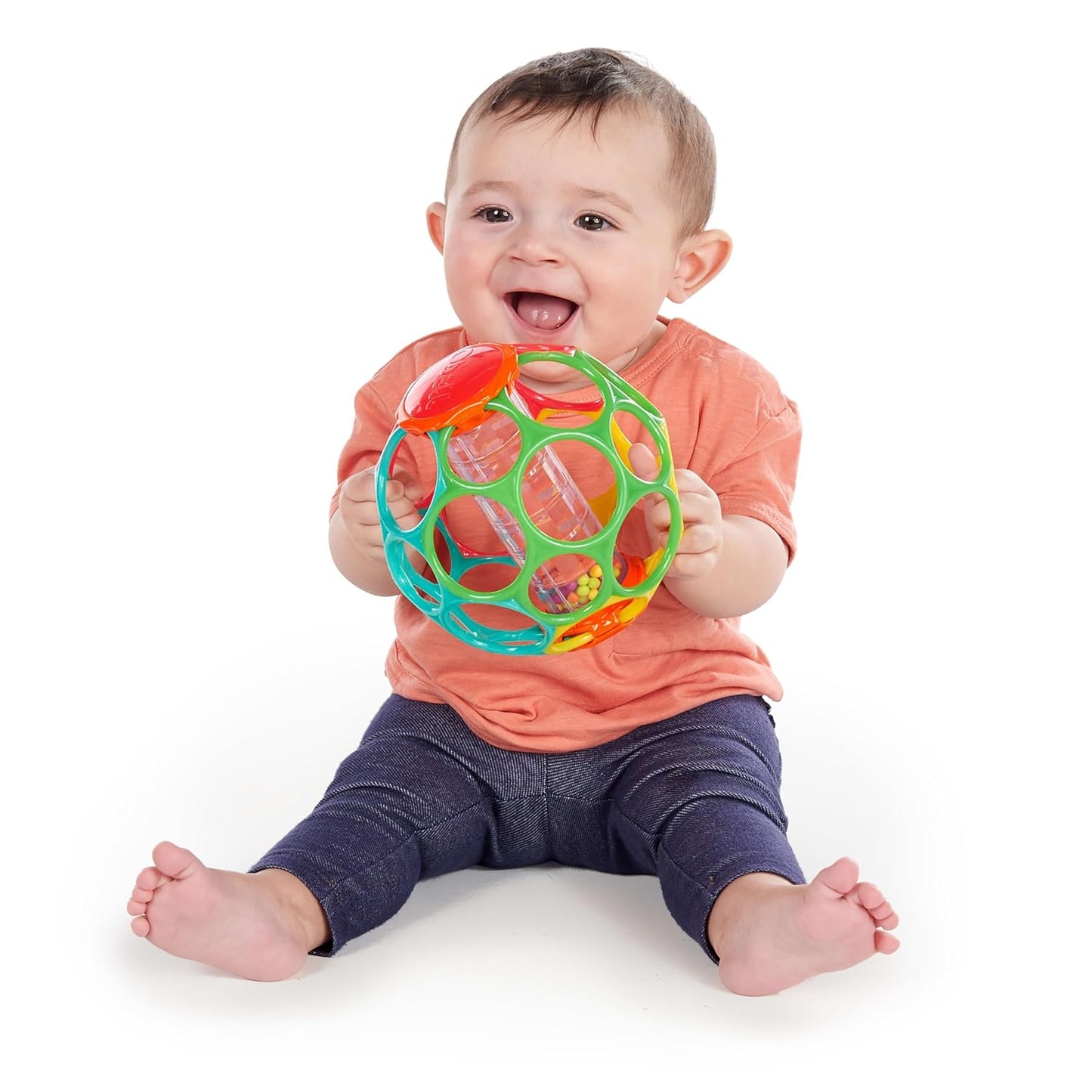 Bright Starts Oball Musical Toy, Jingle & Shake Pal, BPA-Free Easy-Grasp Baby Rattle Toy, Ages Newborn+