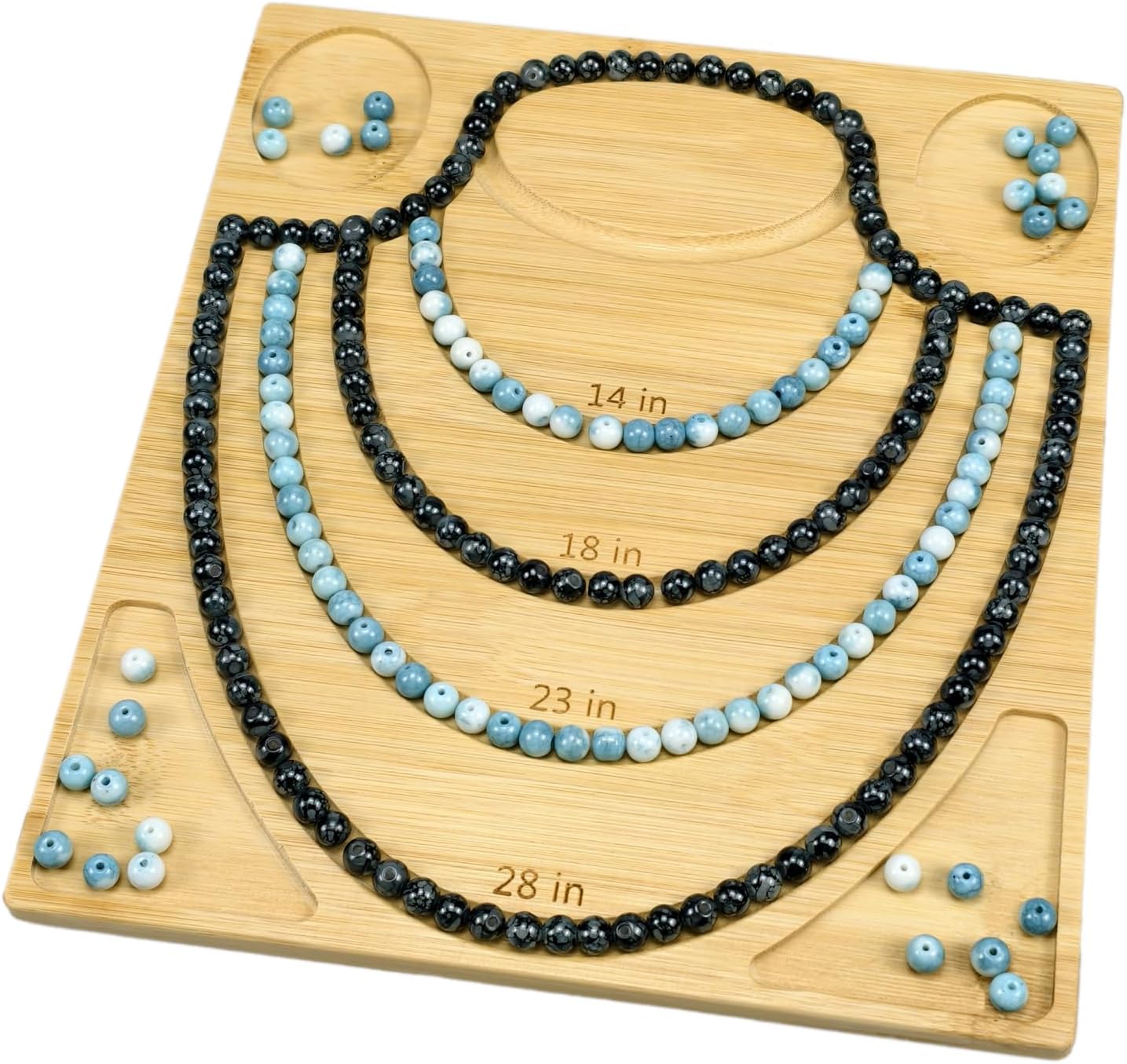 Petoysoso Bead Boards for Jewelry Making, Bamboo Beading Board for Bracelet & Necklace, Jewelry Making Supplies,Bead Tray Supplies