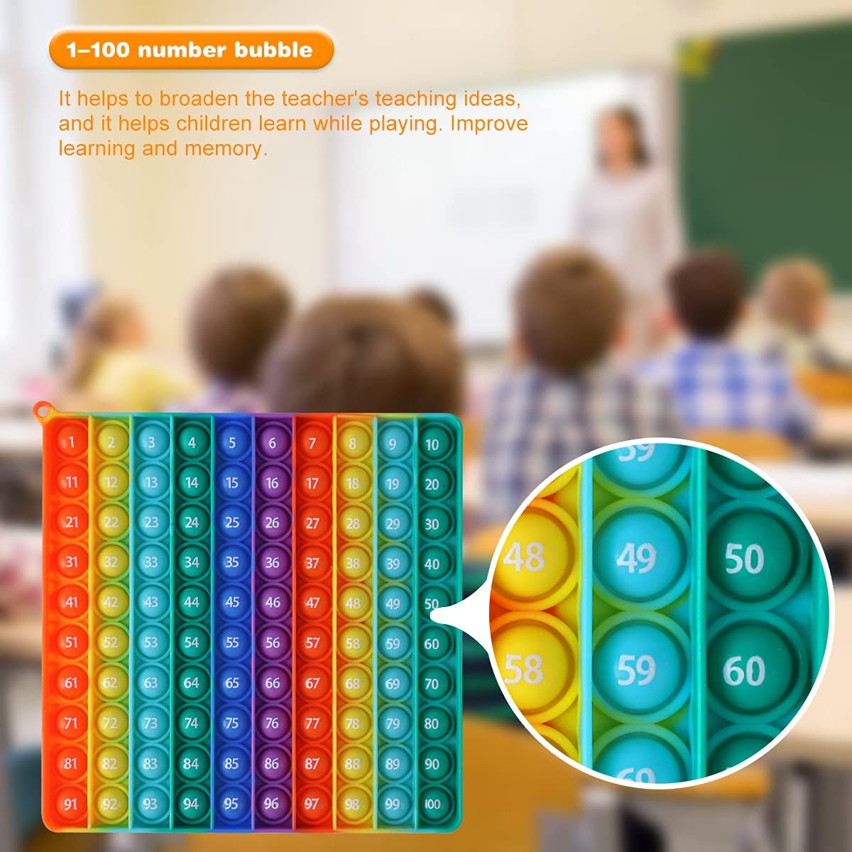 12 Multiplication Table Learning Workbook P00P Fidget Multiplication Game 12x12 Table Math Games Digital Table Toy, Fidget Learning Game Toy Relieves Stress, Creates Various Math Operations