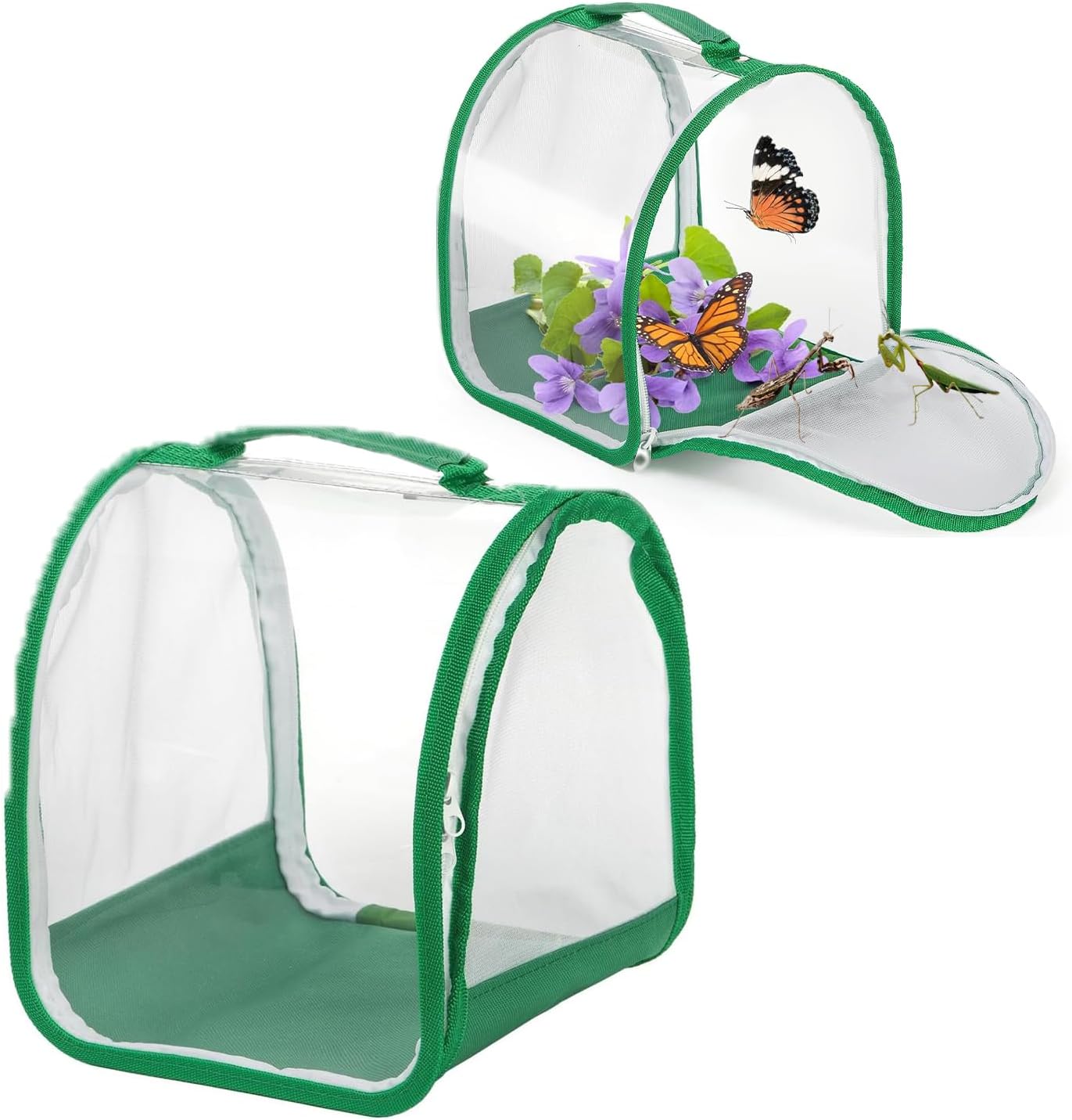 Butterfly cage 12"x12"x12" with Sleeve – Perfect Habitat cage for Rearing Insects. This pop-up Butterflies House Works as Butterfly Growing kit.