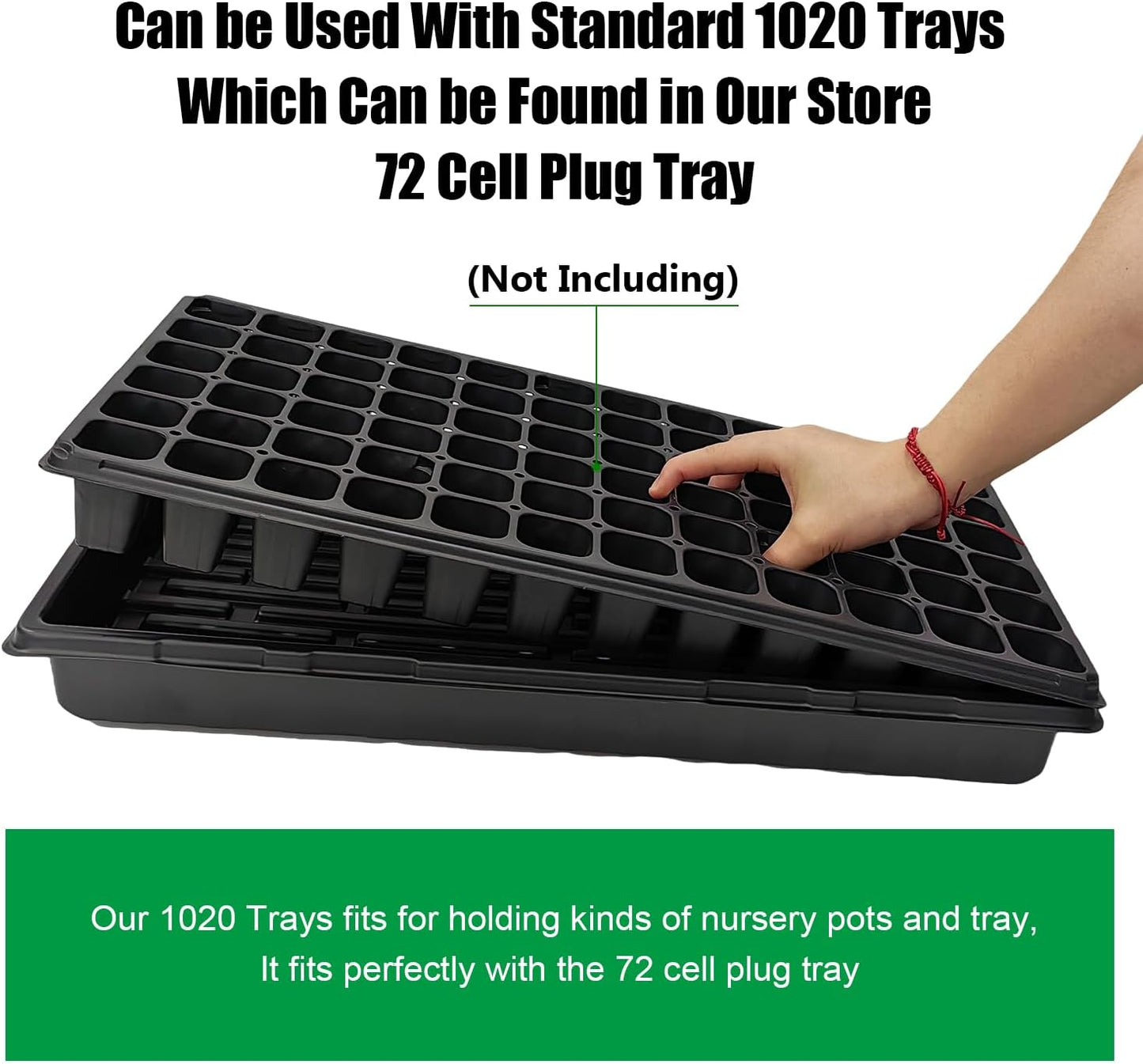 RooTrimmer 10 Pack 1020 Mesh Trays, Extra Strength 1020 Mesh Bottom Trays with Holes, 20'' x 10'', Heavy Duty Propagation Flats for Microgreens, Seed Starting, Soil Blocks, Hydroponics & Wheatgrass