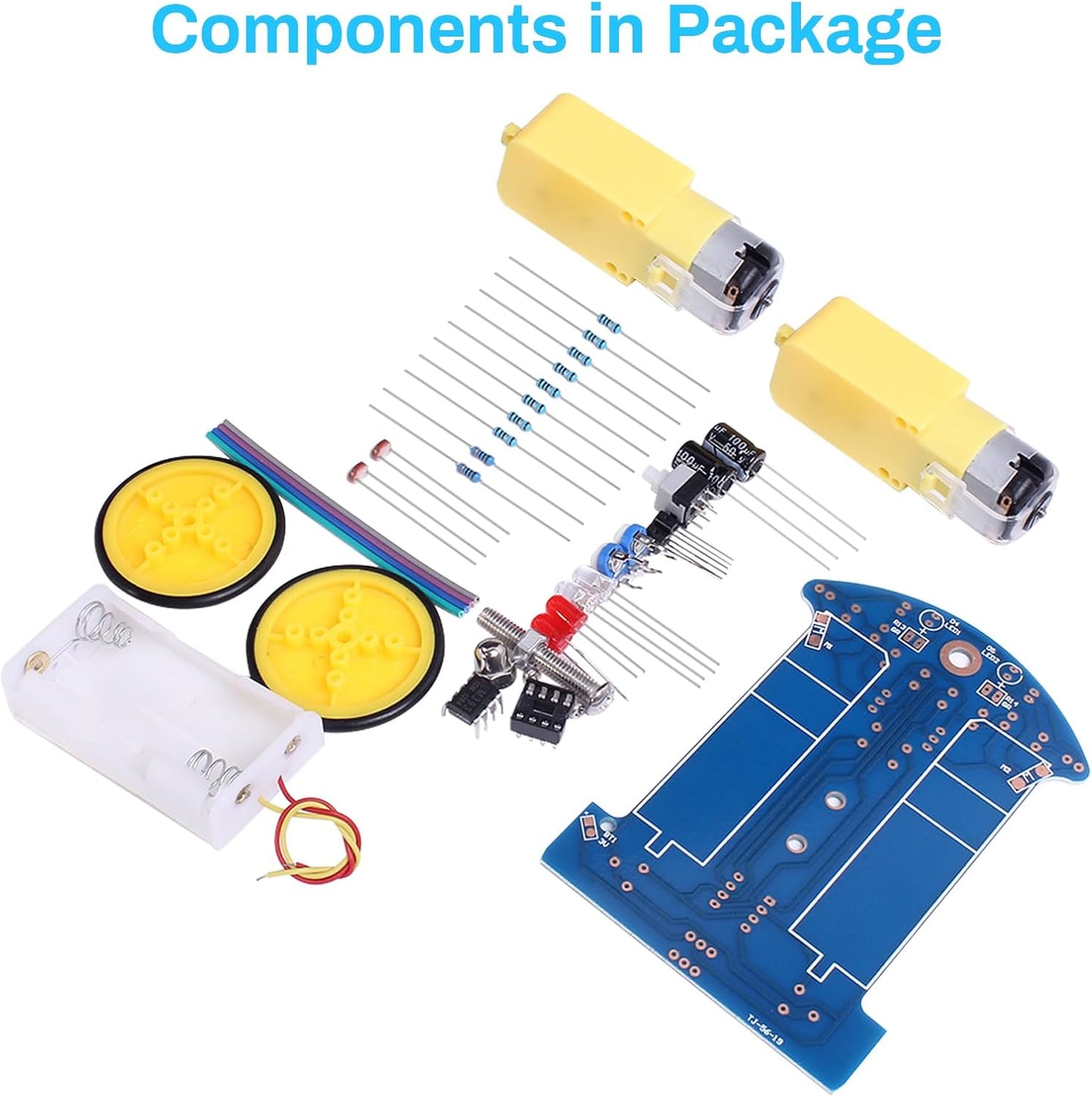 MiOYOOW Line Following Robot Car Kit, Beginners Smart Car Soldering Practice Kit STEM Educational Electronics Soldering Projects for School and Home Learning