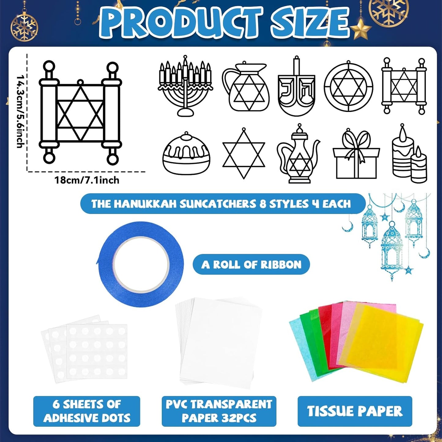32 Sets Outer Space Suncatchers Craft Kit DIY Window Stained Glass Effect Planet Astronaut Alien Paper Crafts Home School Classroom Decoration Kid Birthday Gift Creative Art Project Activity Game - Colors B