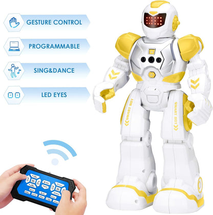 KingsDragon Robots Toy for Kids, RC Gesture Sensing Toy, Interactive Walking Singing Dancing Robot Birthday Presents for Boys Girls Age 6 7 8 9 Years Old