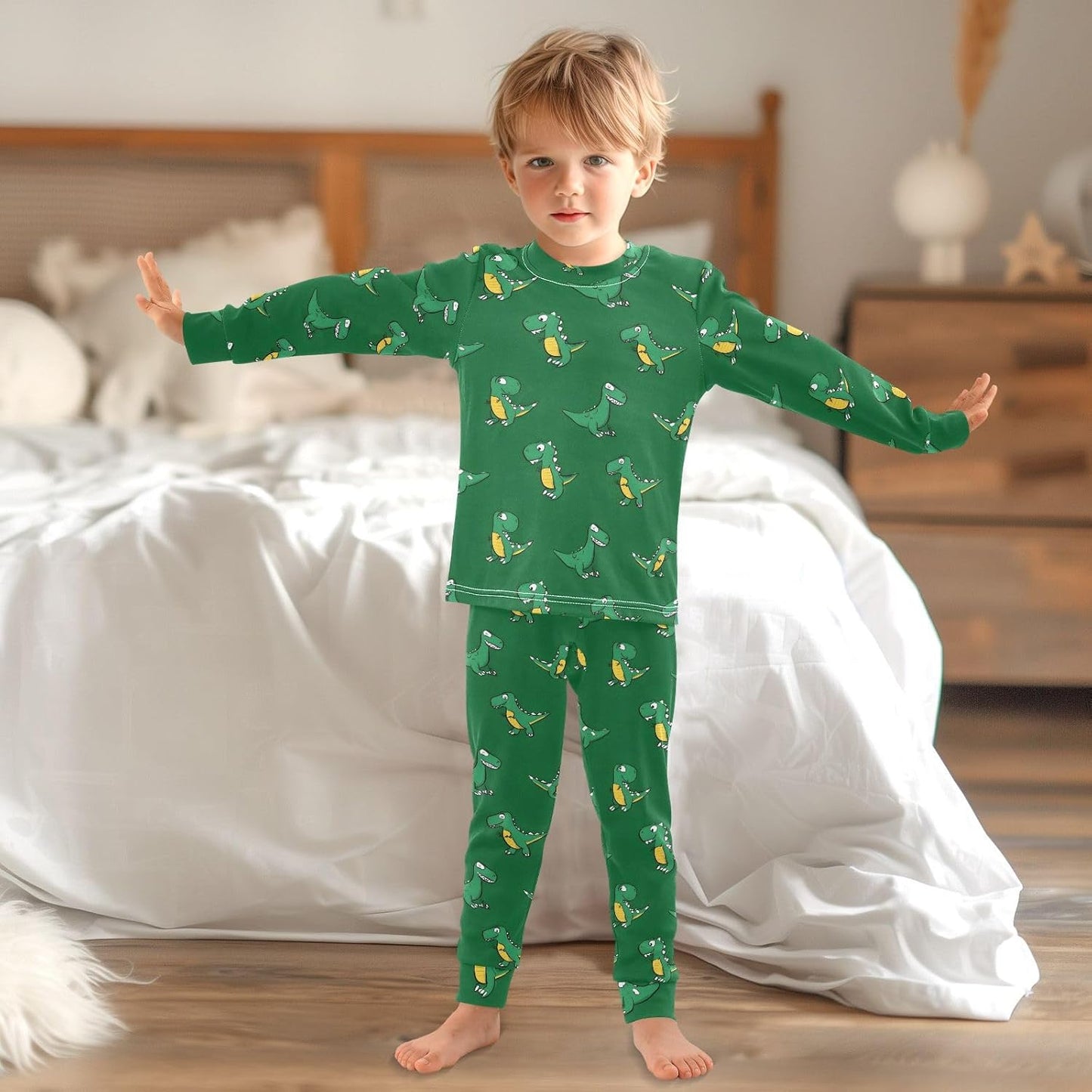 ALAZA Shark Starfish Palm Tree 2 Piece Pajama Set Long Sleeve Top and Pants Sleepwear Unisex - Colors A