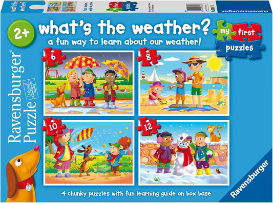 Ravensburger My First Puzzles: What's The Weather? (6: 8: 10 & 12 Piece) Jigsaw Puzzle for Kids - Every Piece is Unique, Pieces Fit Together Perfectly - MESH Accredited
