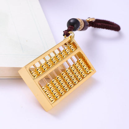 9 Gears Mini Brass Abacus Mini Copper Abacus Chinese Math Calculating Tool，Can be Used as Decoration, Pendant, Jewelry, a Variety of use scenarios