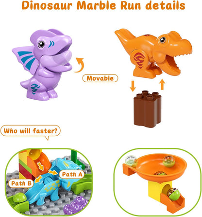 Marble Run Toy Motorized Elevator Marble Maze Kit with Perpetual Motion Machine, Building Block Educational Construction Game Playset STEM Learning Hand Eye Coordination Training Unlimited DIY