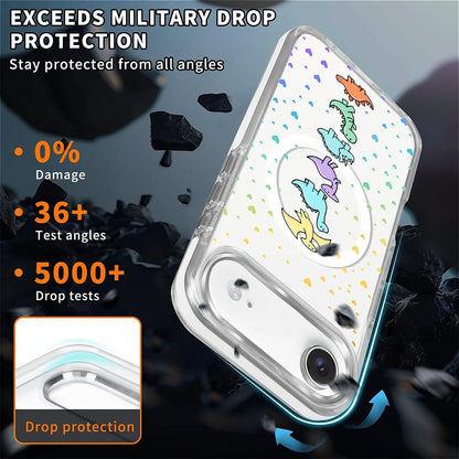 for iPhone 17 Pro Max Case [Compatible with Magsafe],Girls Women Clear Magnetic Case Silicone Shockproof Protective Cover with Pattern Colorful Motivational Letters