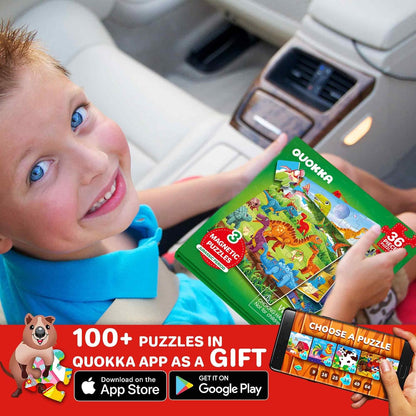 QUOKKA Magnetic Puzzles for Kids Ages 4-6 – Magnetic Fractions Learning Set for Kids 6-12 – Math Games for Homeschooling, Classrooms & Travel – 110 Magnets, 12 Task Pages, Marker – Toddler Travel Toys