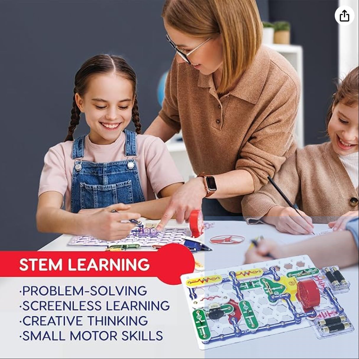 Snap Circuits Classic SC-300 Electronics Exploration Kit | Over 300 Projects | Full Color Manual Parts | STEM Educational Toy for Kids 8+ 2.3 x 13.6 x 19.3 inches