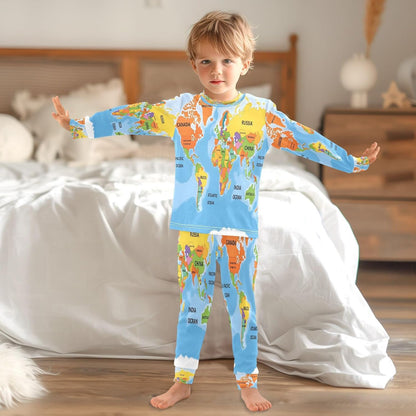 ALAZA Shark Starfish Palm Tree 2 Piece Pajama Set Long Sleeve Top and Pants Sleepwear Unisex - Colors B
