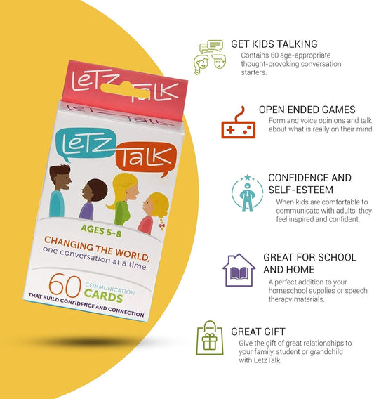 Conversation Cards for Kids with Autism or Aspergers - Learning & Education Toys, Conversation Starters, Autism Communication Cards for Kids and Adults, Therapy Tool, Stocking Stuffers
