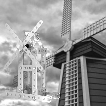 Metal Building Toys, 273pcs 3 in 1 Tower Crane & Frame Crane & Windmill Metal Model Set,Erector Sets for Boys Age 8-12,DIY Building Stem Projects Toys for Kids,Birthday Gifts for Model Crane Fan