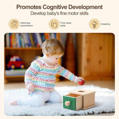 Montessori Toys for Babies 6-12 Months,8 in 1 Developmental Learning Toys Set Wooden Sensory Toys for Baby Toys 12-18 Months (Includes Tissue Box Toy,Stacking Cups and More)