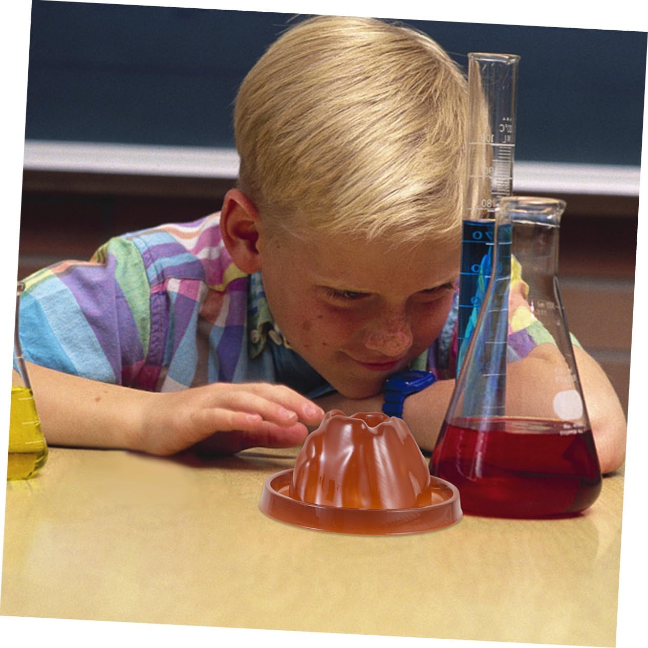 LIOOBO Volcanic Model Experiment Kit Erupting Volcano Science Prop for Light Brown Base and Shell for Lab Experiments and Educational Projects Volcano Ornaments