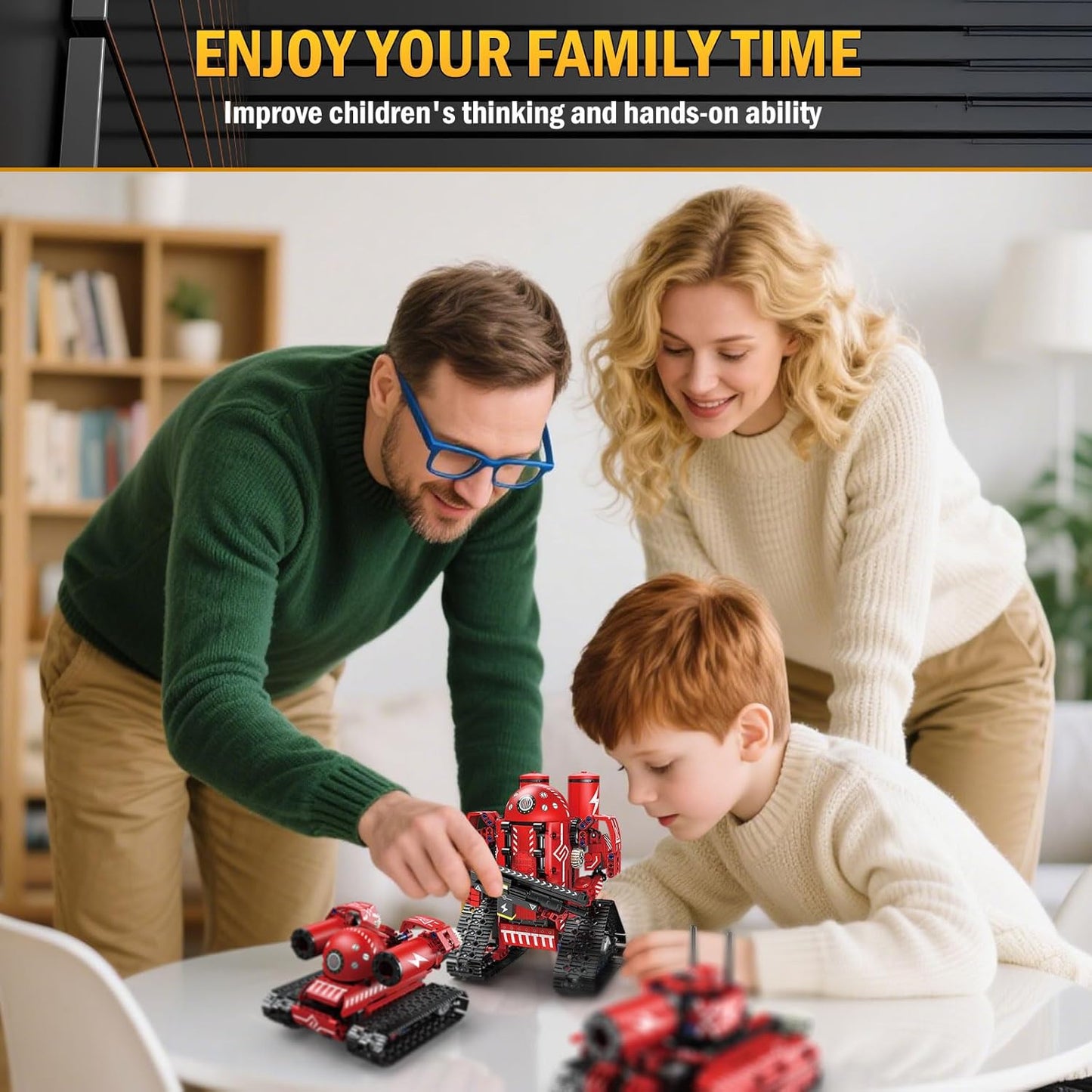 STEM Robot Building Kit with Remote Control for Boys Age 6-13, Coding Robotic Technic Toys Birthday Gifts for Kids, 5 in 1 Science Kit Robotic Models with 539 Pieces