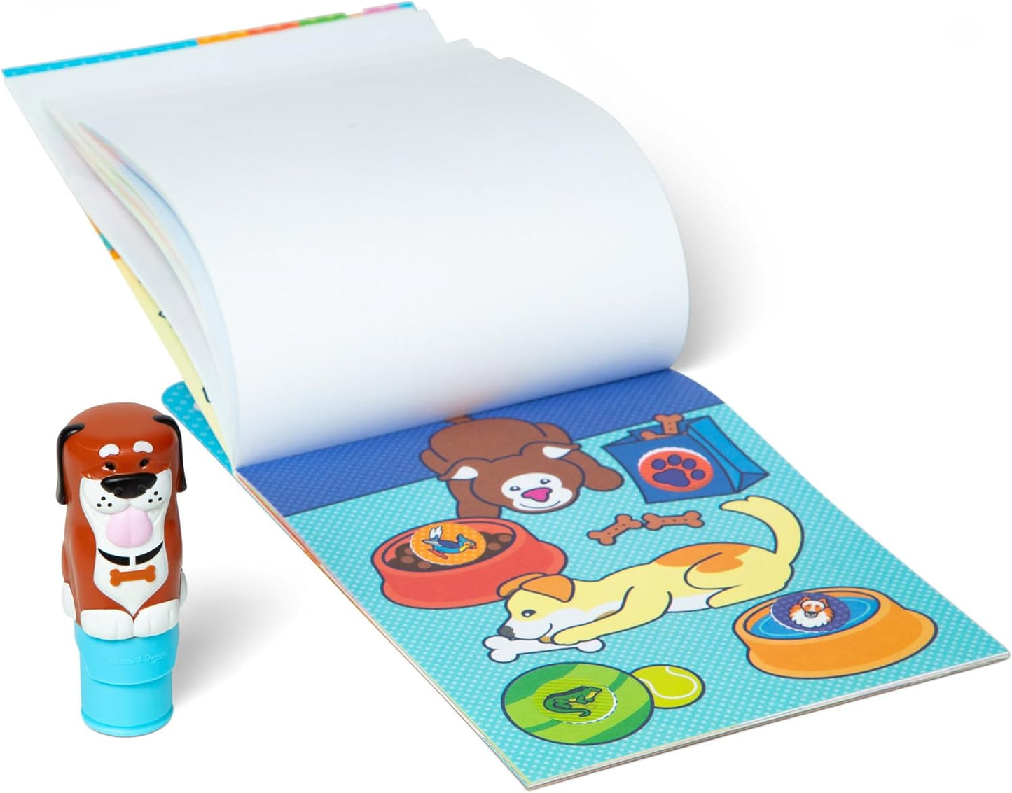 Melissa & Doug Sticker Wow!™ 24-Page Activity Pad and Sticker Stamper, 300 Stickers, Arts and Crafts Fidget Toy Collectible Character – Dog - for Kids Ages 3+ - FSC Certified