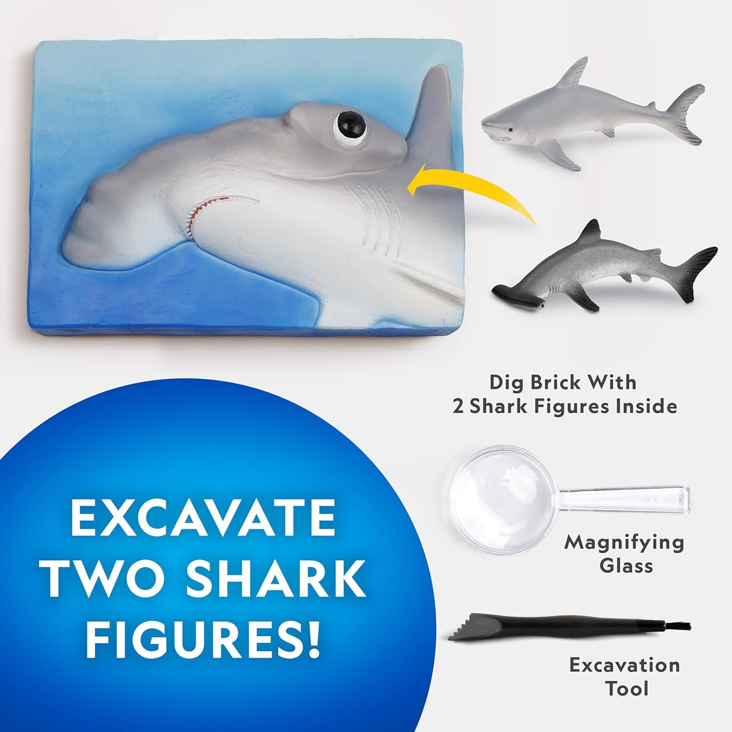 NATIONAL GEOGRAPHIC Dino Fossil Dig Kit & Dinosaur Book for Kids- Excavate a Replica Dinosaur Tooth Fossil and Study Paleontology with a Full-Color Dinosaur Activity Book for Kids (Amazon Exclusive)