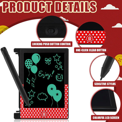 Nezyo 24 Pack Toy Inspires Party Favors Supplies, LCD Writing Tablet for Kids, 4.6'' Mini Board Drawing Tablet, Cartoon Goodie Bags Stuffers Birthday Toddler Boy Student Gifts