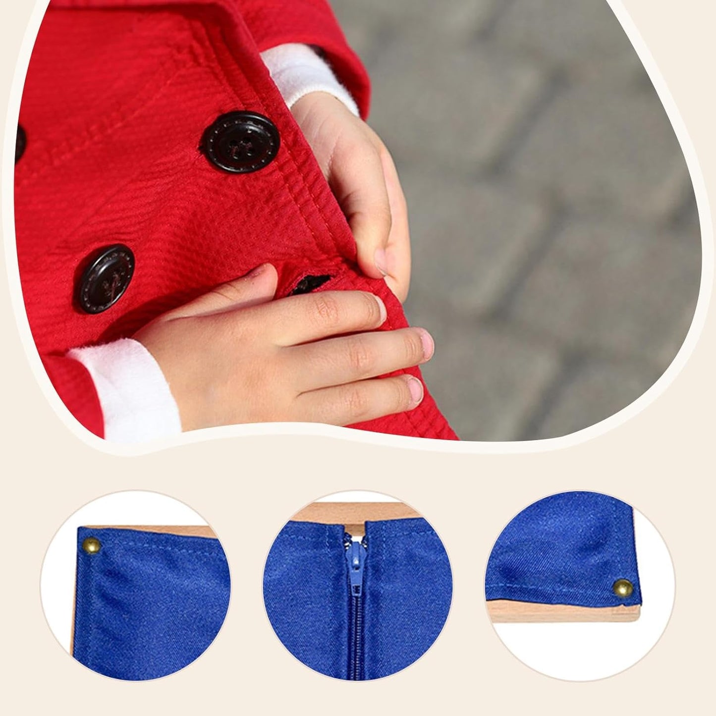 Educational Early Learning Tool Dressing Frame for 2-8 Years Old Learn to Dress Practice Skills Development Toy, Zipper