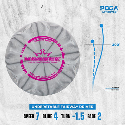 Dynamic Discs Prime Burst 4-Disc Golf Starter Set | Includes Putter, Midrange, Fairway & Driver | Golf Discs Set for Beginners | 170-176g | Beginner Pack for Amateurs