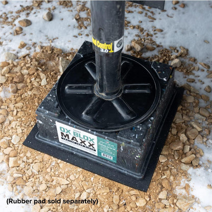 OX BLOX MAXX Heavy Duty Trailer Jack Block - 10,000 lbs. Capacity - 10.5x10.5x4.5 Inches - 6.8 lbs Weight - 5th Wheel RV Jack Block for 9" Round Feet - 9" and Smaller Feet Nest Securely Within Ridges