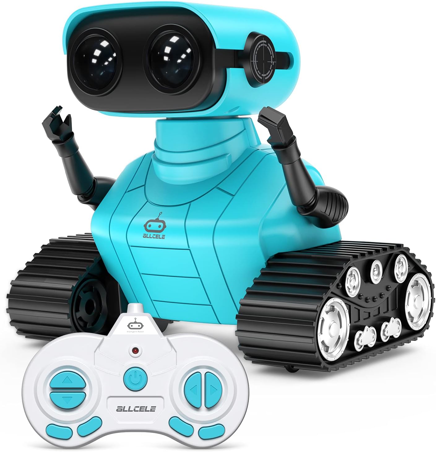 ALLCELE LED RC Robot Toys for Girls with Programming, Music, Demo and LED Function, Remote Control Robot Toy, Gift for Girls 3-8 Years Old Blue Pink