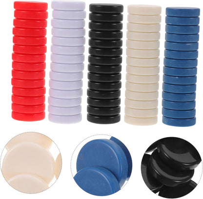 Toyvian 75Pcs Blank Game Chips for Counting Markers Teaching Aid for Math Learning Poker Chips for Game Night Educational Fun