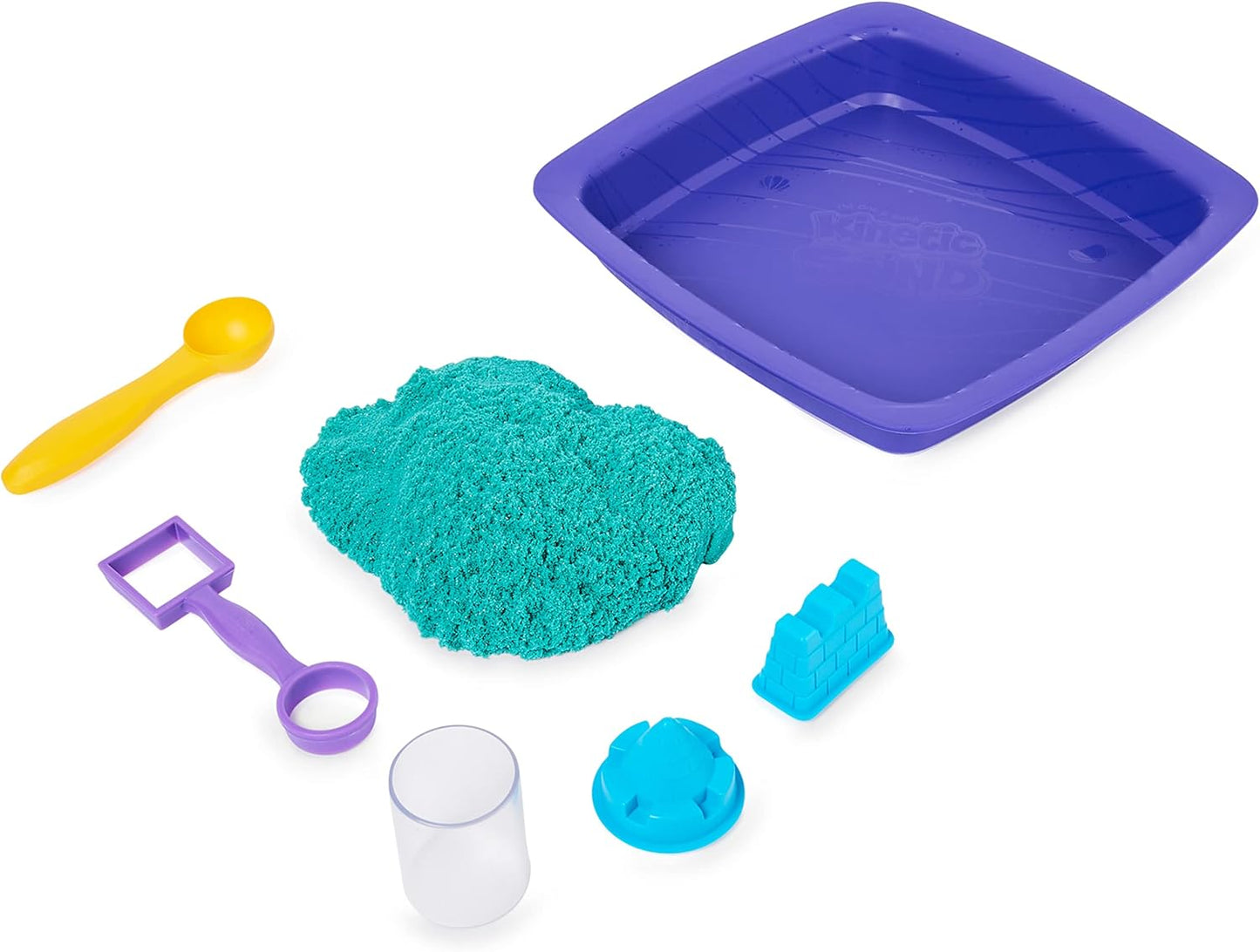 Kinetic Sand | Shimmer Sand Castle | Kinetic Sand 454g | Magic Sand | Pink Glitter Coloured Sand | 3 Accessories and Tray Included | Toys for Boys and Girls 3 Years