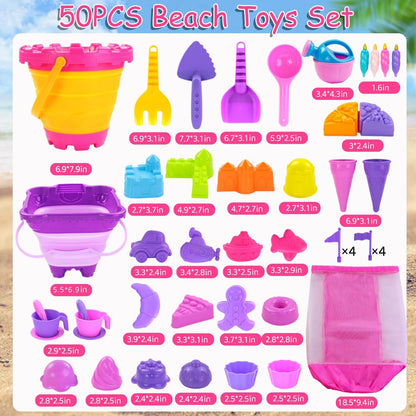 Elovien Beach Sand Toys, Large Dump Truck with Bucket, Sandbox Construction Toy Sand Castle Building Kit with Mesh Bag, Sand Molds, Shovels, Worker Figures, Kids Toddlers Summer Outdoor Travel Toys