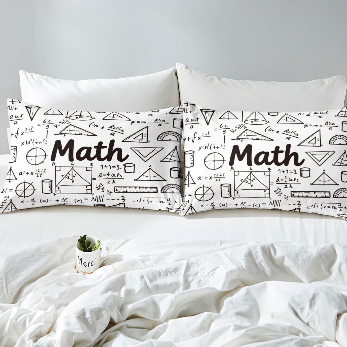 Erosebridal Chemistry Lab Bedding Set Twin Size Chemical Equation Duvet Cover for Boys Girls Chemical Elements Science Theme Comforter Cover Teens Kids Science Students Bedding School Dorm Room Decor