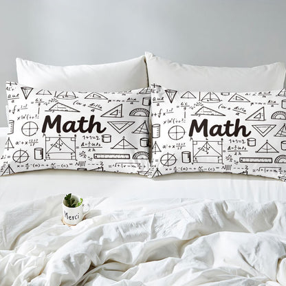 Erosebridal Chemistry Lab Bedding Set Twin Size Chemical Equation Duvet Cover for Boys Girls Chemical Elements Science Theme Comforter Cover Teens Kids Science Students Bedding School Dorm Room Decor