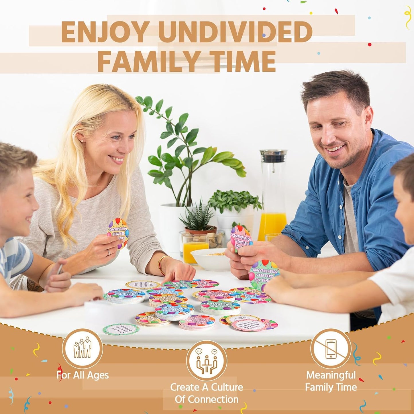 Pasimy 100 Pcs Family Conversation Cards Bulk Kids Question Card Games Fun Conversation Starters Cards Game for Kid Adult Family Road Trips Build Parent Child Relationship