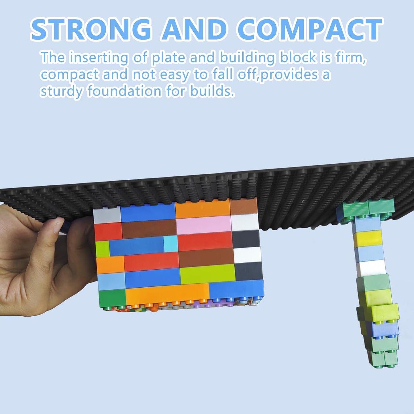 10"x10" Pack of 6 Classic Building Baseplates,Building Toy Base Boards to Build On, Brick Toy Builders Mat Compatiable with All Major Brands and Activity Table-Base plate for DIY Play (Gray)