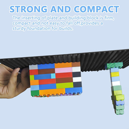 10"x10" Pack of 6 Classic Building Baseplates,Building Toy Base Boards to Build On, Brick Toy Builders Mat Compatiable with All Major Brands and Activity Table-Base plate for DIY Play (Gray)