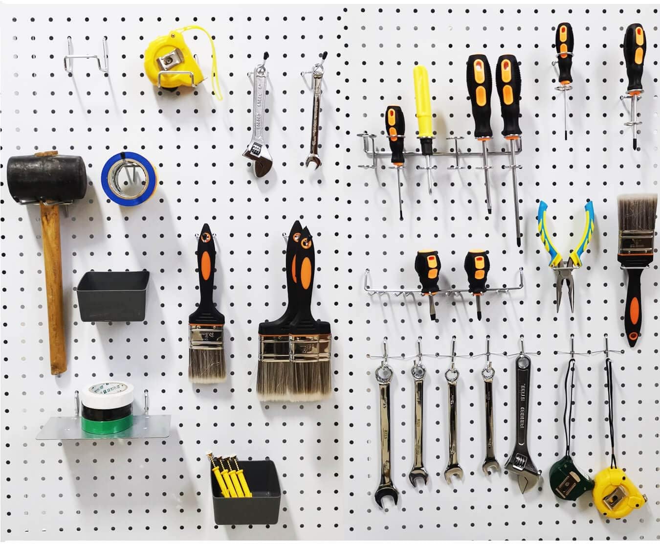 Pegboard Hooks, with Bins, Peg Locks, for Organizing Various Tools, 188 PCS, 80 of Which are Locks