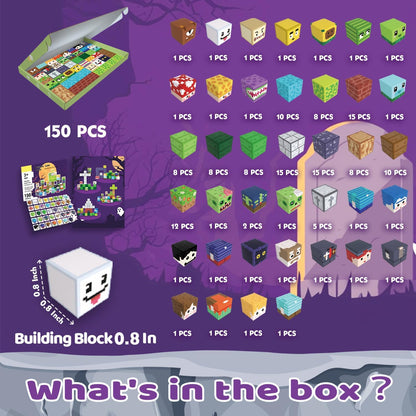 Magnetic Blocks Toys for Kids, 100 PCS Building Blocks Cubes, Stacking Magnetic Tiles Toys for Kids Toddlers Boys Girls Ages 3 4 5 6 7 8-12 Birthday Gifts Party Supplies (Underworld)