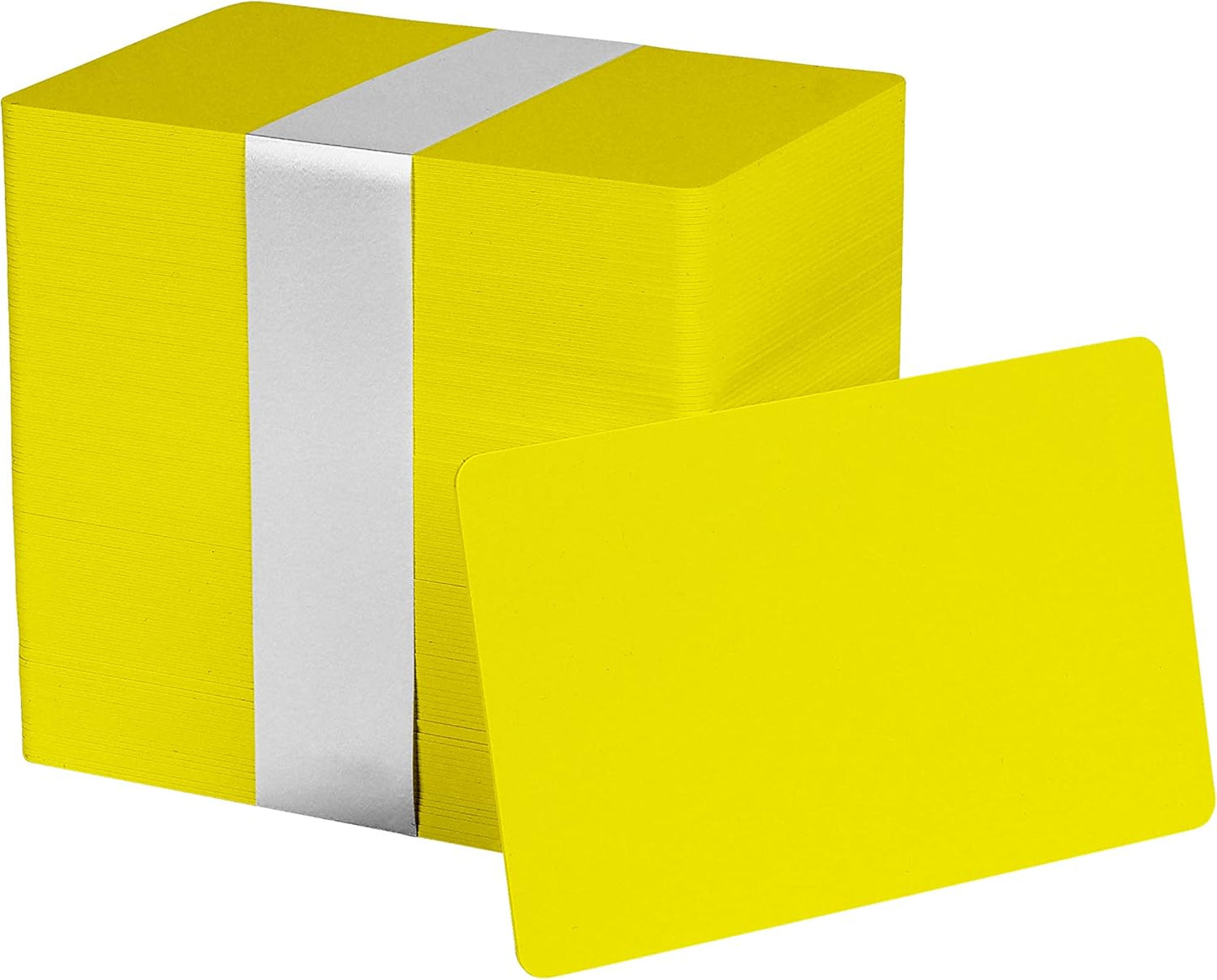 Pack of 100 Premium Yellow Gold CR80 PVC Cards | 30 mil by easyIDea