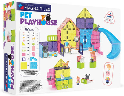 Magna-Tiles Pet Playhouse 50-Piece Magnetic Construction Set, The Original Magnetic Building Brand