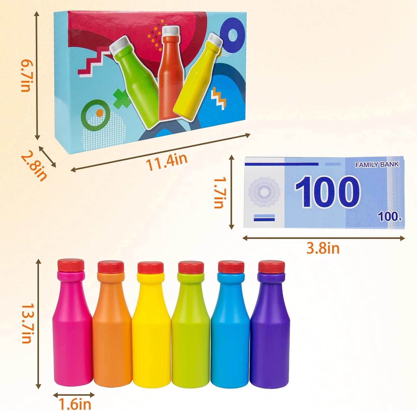 2026 Match Bottle Color Game Fun Toys for 2-8 Player, Teens Play, Birthday Gifts, Family Games for Kids Adults, Fun Board Game, Graduate Night, Birthday Party, Outdoor Travel Activity, Party Night
